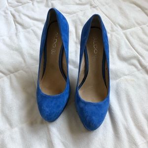 ALDO Blue Suede High Heels